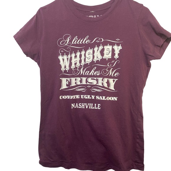 Tops - Whisky Makes Me Frisky Graphic  T-Shirt